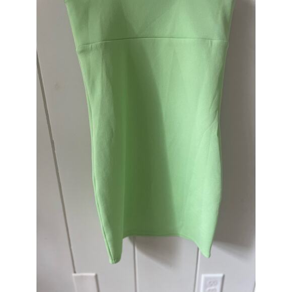 B1G2 FREE 🍁 Zara Neon Green Bodycon Mini Dress Size Small - Picture 8 of 10